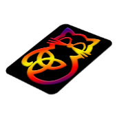 Rainbow Trinity Knot Celtic Cat Magnet Magneet (Linkerzijde)