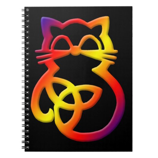Rainbow Trinity Knot Celtic Cat Notitieboek (Voorkant)