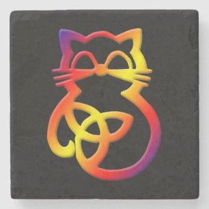 Rainbow Trinity Knot Celtic Cat Onderzetter