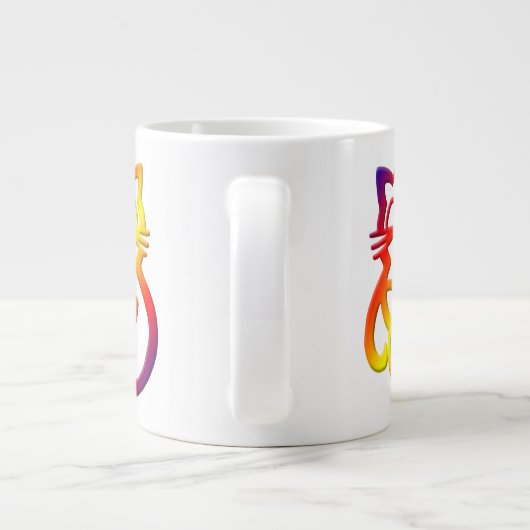 Rainbow Trinity Knot Celtic Chat Jumbo Mug (Dos)