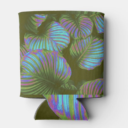 Rainbow Tropical Leaves Blikjeskoeler (Achterkant)