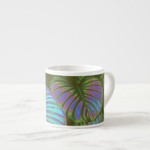 Rainbow Tropical Leaves Espresso Mok