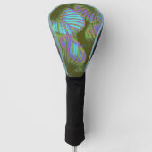 Rainbow Tropical Leaves Golf Club Head Hoesje Golfheadcover (Voorkant)