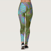 Rainbow Tropical Leaves Leggings (Achterkant)