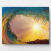 Rainbow tropical wave ride at sunset schilderij fotoplaat (Voorkant)