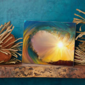 Rainbow tropical wave ride at sunset schilderij fotoplaat (Zijkant)