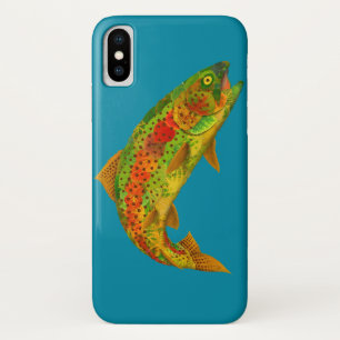 Rainbow Trout 5 van Aspen Leaf iPhone X Hoesje