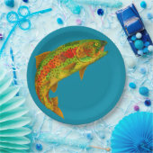 Rainbow Trout 5 van Aspen Leaf Papieren Bordje (Feest)