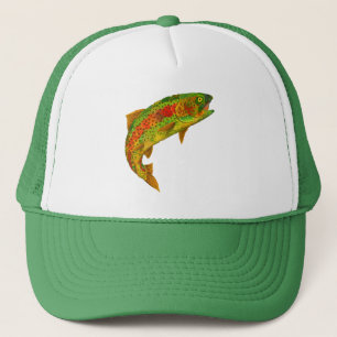 Rainbow Trout 5 van Aspen Leaf Trucker Pet