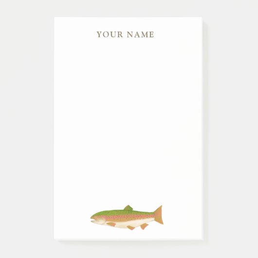 Rainbow Trout Art Fisherman Post-it® Notes (Voorkant)