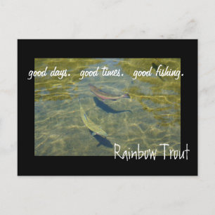 Rainbow Trout briefkaarten Good Days Times Vist