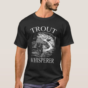 Rainbow Trout Fish Illustration Fly Fishing Angler T-shirt