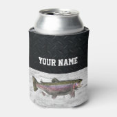 Rainbow Trout Fly Fishing Name Rugged Blikjeskoeler (Blikje Voorkant)