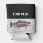 Rainbow Trout Fly Fishing Name Rugged Blikjeskoeler (Achterkant)