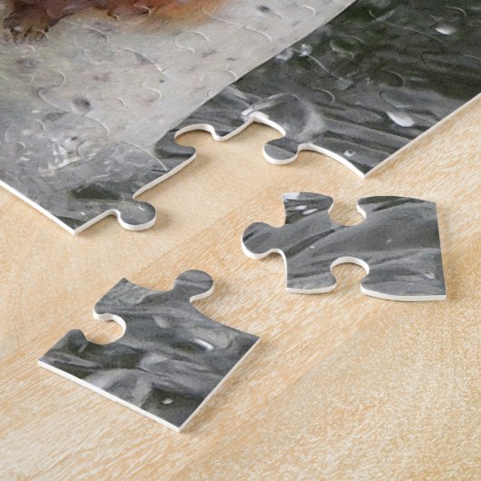 Rainbow Trout neemt het aas Legpuzzel (Zijkant)