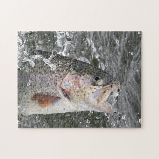 Rainbow Trout neemt het aas Legpuzzel (Horizontaal)