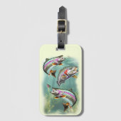 Rainbow Trout Swimming Bagagelabel (Voorkant (verticaal))