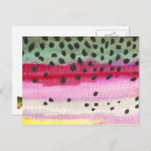 Rainbow Trout Vist Briefkaart (Voorkant / Achterkant)