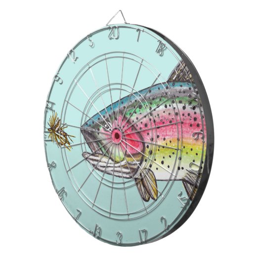 Rainbow Trout Vist Dartbord (Voorkant Rechts)