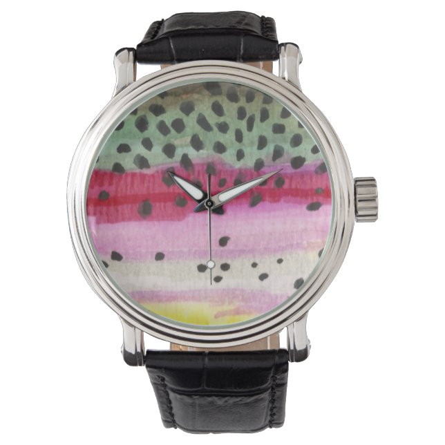 Rainbow Trout Vist Horloge (Voorkant)