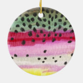 Rainbow Trout Vist Keramisch Ornament (Achterkant)