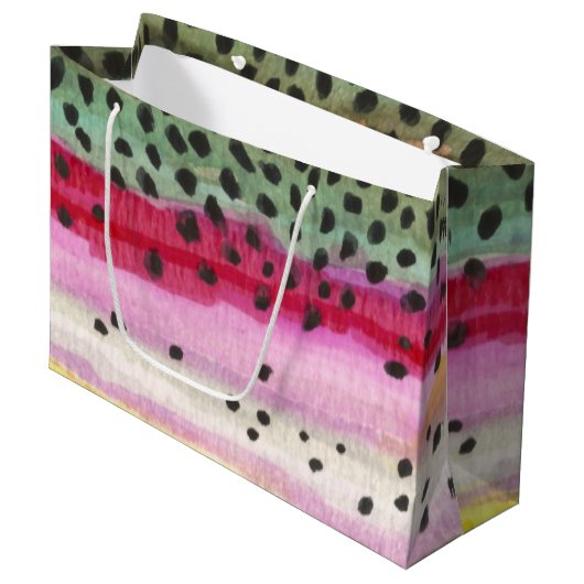 Rainbow Trout Vist Large Cadeautasje (Voorkant Gekanteld)