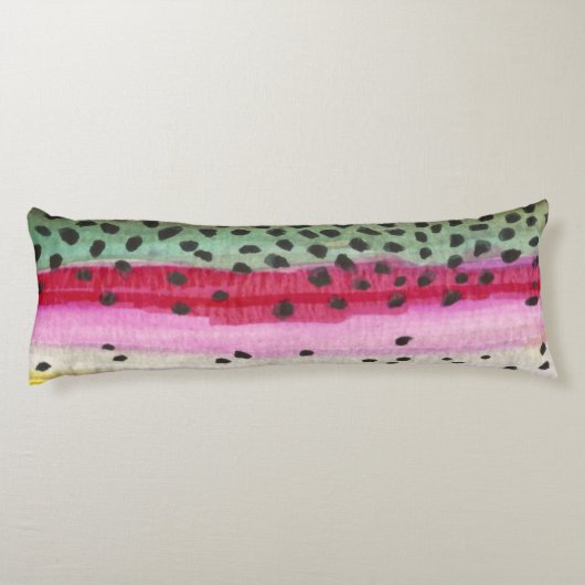 Rainbow Trout Vist Lichaamskussen (Achterkant)