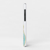 *~* Rainbow Turquoise Agate Gold Glitter Pastel Case-Mate iPhone Case (Achterkant/links)