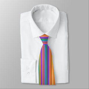 Rainbow Tutti Fruiti Striped Necktie Stropdas