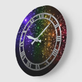Rainbow Twilight Round Wall klok (Hoek)