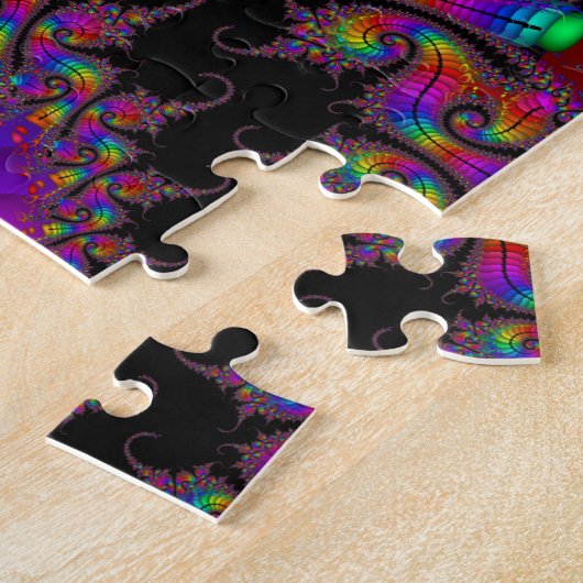 Rainbow Twirl Fractal Art Legpuzzel (Zijkant)