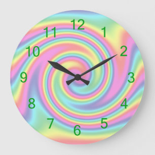 Rainbow Twirl Grote Klok