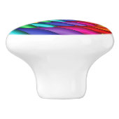 Rainbow Twist Fractal Ceramic Knob Keramische Knop (Zijkant)