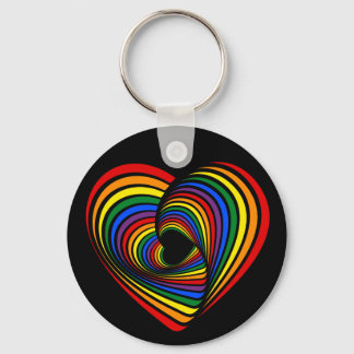 Rainbow Twist Heart Sleutelhanger