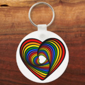 Rainbow Twist Heart Sleutelhanger (Achterkant)