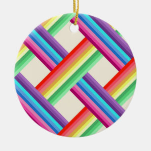 Rainbow Twist Keramisch Ornament