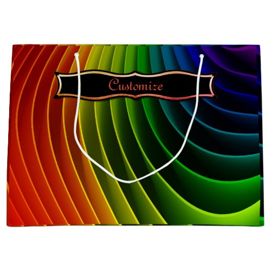 Rainbow Twist Largre Gift Bag Groot Cadeauzakje (Voorkant)