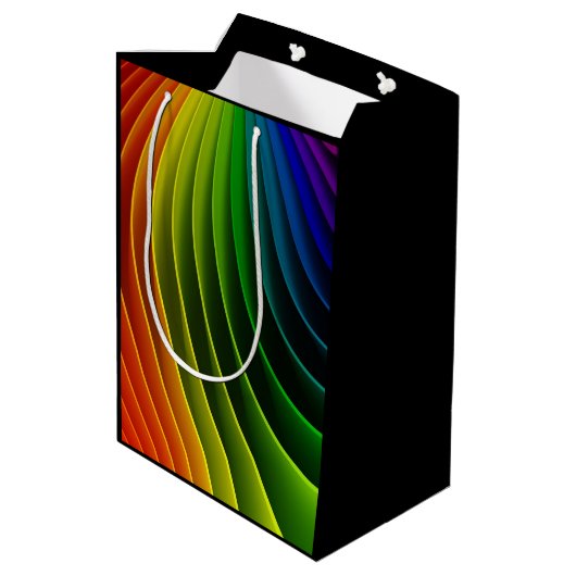 Rainbow Twist Medium Gift Bag Medium Cadeauzakje (Achterkant Gekanteld)