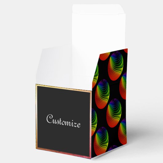 Rainbow Twist Orbs Cube Favor Box Bedankdoosjes (Geopend)