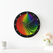 Rainbow Twist Round Wall klok (Huis)