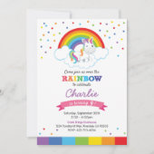 Rainbow-uitnodiging voor viering kaart (Voorkant)