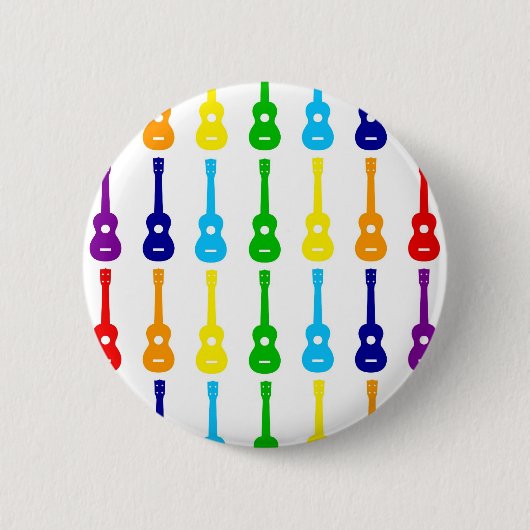 Rainbow Ukes Ronde Button 5,7 Cm (Voorkant)