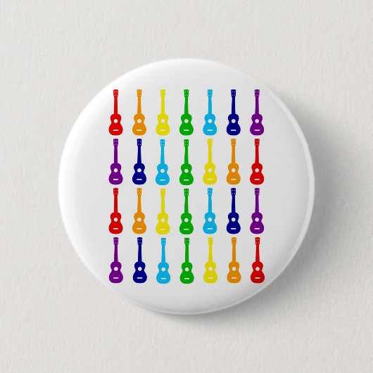 Rainbow Ukes Ronde Button 5,7 Cm (Voorkant)
