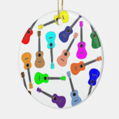Rainbow Ukulele Keramisch Ornament (Links)