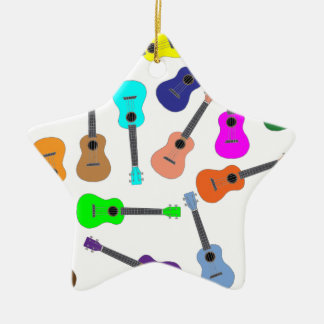 Rainbow Ukulele Keramisch Ornament