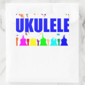 Rainbow Ukuleles Rechthoekige Sticker (Tas)