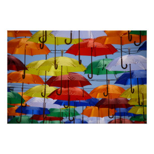 RAINBOW UMBRELLAS PERFECT POSTER