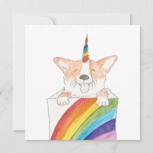 Rainbow Unicorgi-platte kaart