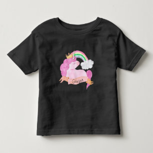 🌈 Rainbow Unicorn - Aangepaste naam Kinder Shirts