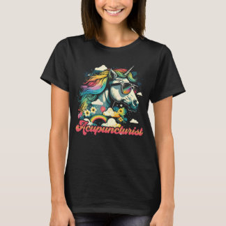 Rainbow Unicorn Acupuncturist T-shirt